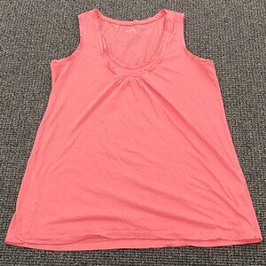 GARNET HILL Soft Simple PinkTank Top, 100% Cotton / Womens Size XS 17"